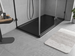 Mexen Flow cadă de duș dreptunghiulară slim 150 x 90 cm, negru mat - 46R709015