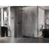Mexen Lunar ötoldalú balra nyíló zuhanykabin 90 x 80 cm, átlátszó, gun gray kefe hatású - 831-090L-080P-66-00-L