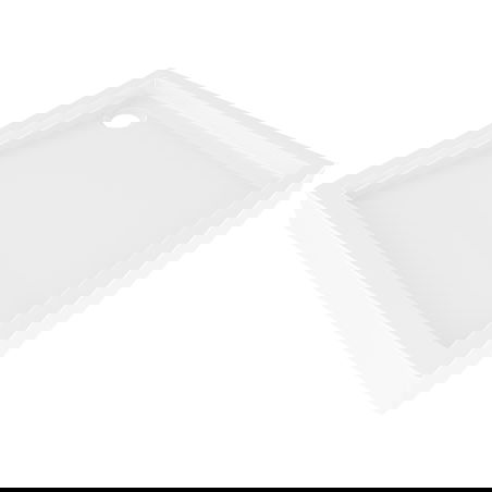 Mexen Flow+ cadă de duș pătrată 100 x 100 cm, alb lucios - 46S101010H