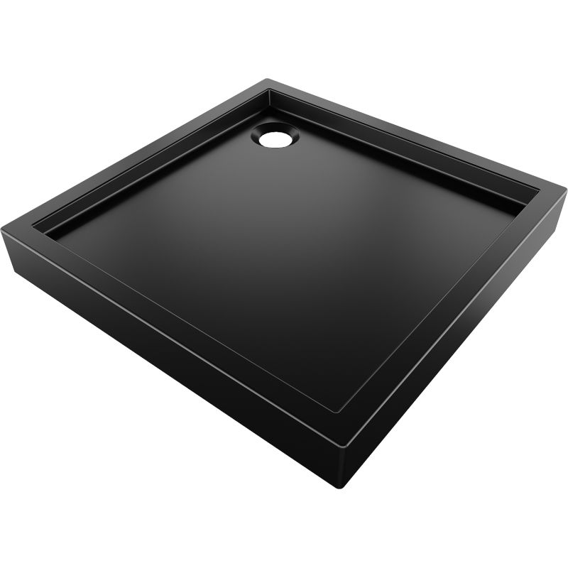 Mexen Flow+ cădiță de duș pătrată 70 x 70 cm, negru mat - 46S707070H