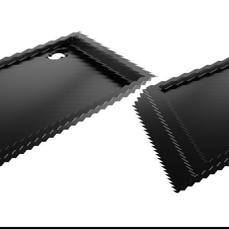 Mexen Flow+ cădiță de duș pătrată 70 x 70 cm, negru mat - 46S707070H