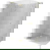 Mexen Lunar L cabină de duș semicirculară cu deschidere stânga 90 x 80 cm, transparent, auriu periat - 833L-090L-080P-55-00