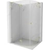 Mexen Lunar L cabină de duș semicirculară batantă stânga 100 x 70 cm, transparent, auriu periat - 833L-100L-070P-55-00