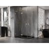 Mexen Lunar L cabină de duș semicirculară pivotantă stânga 100 x 90 cm, transparentă, auriu periat - 833L-100L-090P-55-00