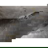 Mexen Lunar L félköríves zuhanykabin nyíló ajtóval 100 x 100 cm, átlátszó, arany kefés - 833L-100L-100P-55-00