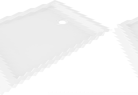 Cadă de duș dreptunghiulară Mexen Flow+ 100 x 70 cm, alb lucios - 46R107010H