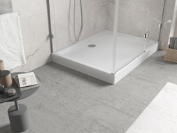 Mexen Flow+ cădiță de duș dreptunghiulară 120 x 70 cm, alb lucios - 46R107012H