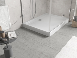 Mexen Flow+ téglalap alakú zuhanytálca 100 x 80 cm, fehér fényes - 46R108010H