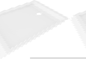 Mexen Flow+ cădiță de duș dreptunghiulară 120 x 80 cm, alb lucios - 46R108012H