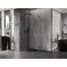 Mexen Lunar cabină de duș pentagonală cu ușă rabatabilă pe stânga 90 x 90 cm, transparent, negru - 831-090L-090P-70-00-L