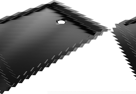 Mexen Flow+ cadă de duș dreptunghiulară 100 x 70 cm, negru mat - 46R707010H