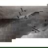 Cabină de duș pentagonală cu deschidere laterală stânga Mexen Lunar 100 x 100 cm, transparent, negru - 831-100L-100P-70-00-L