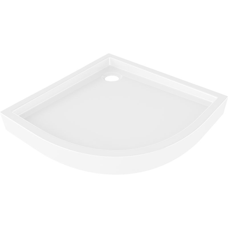 Mexen Flow+ cadă de duș semirotundă 90 x 90 cm, alb lucios - 46Q109090H