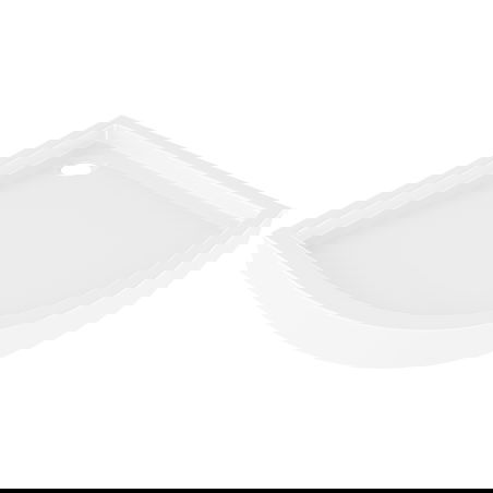Mexen Flow+ cadă de duș semirotundă 90 x 90 cm, alb lucios - 46Q109090H