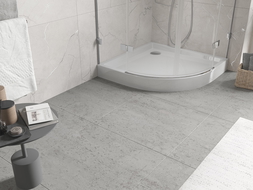 Mexen Flow+ félköríves zuhanytálca 100 x 100 cm, fényes fehér - 46Q101010H