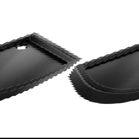 Mexen Flow+ cadă de duș semirotundă 100 x 100 cm, negru mat - 46Q701010H