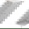 Mexen Lunar L cabină de duș semicirculară cu uși pivotante 80 x 80 cm, transparent, cupru periat - 833L-080L-080P-65-00