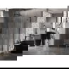 Mexen Lunar L cabină de duș semicirculară rabatabilă stânga 90 x 70 cm, transparent, gri armă periat - 833L-090L-070P-66-00