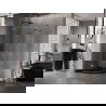 Mexen Lunar L cabină de duș semicirculară cu deschidere de 90 x 90 cm, transparent, gri armă periat - 833L-090L-090P-66-00