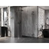 Mexen Lunar L félköríves zuhanykabin, balra nyíló ajtó 100 x 90 cm, átlátszó, gun gray csiszolt - 833L-100L-090P-66-00