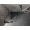 Mexen Lunar L félköríves nyitható zuhanykabin 100 x 100 cm, átlátszó, fegyverszürke kefélt - 833L-100L-100P-66-00