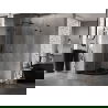 Mexen Lunar L cabină de duș semicirculară pivotantă 100 x 100 cm, transparentă, neagră - 833L-100L-100P-70-00