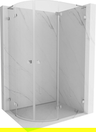 Mexen Lunar L cabină de duș semicirculară deschisă dreapta 90 x 80 cm, transparent, crom - 833L-090P-080L-01-00