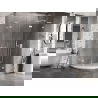 Mexen Lunar L cabină de duș semicirculară cu deschidere dreapta 100 x 90 cm, transparent, albă - 833L-100P-090L-20-00