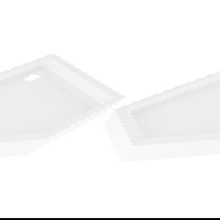 Mexen Flow+ cadă de duș pentagonală 90 x 90 cm, alb lucios - 46P109090H