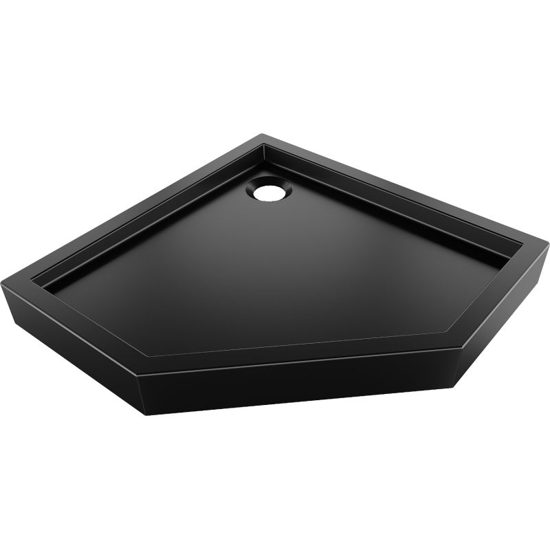 Mexen Flow+ cadă de duș pentagonală 80 x 80 cm, negru mat - 46P708080H