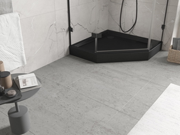 Mexen Flow+ ötszögletű zuhanytálca 80 x 80 cm, fekete matt - 46P708080H