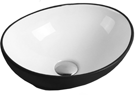 Mexen Elza lavoar de blat 40 x 33 cm, alb/negru - 21014075