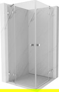 Mexen Lunar Duo cabină de duș cu uși batante 80 x 80 cm, transparent, crom - 834-080L-080P-01-00
