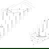 Mexen Lunar L cabină de duș semicirculară pivotantă dreapta 90 x 70 cm, transparent, cupru periat - 833L-090P-070L-65-00