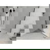 Mexen Roma cabină de duș cu balamale 70 x 120 cm, transparent, Neagră + cadă de duș Flat, Albă - 854-070-120-70-00-4010B
