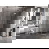 Mexen Lunar L cabină de duș semirotundă cu deschidere dreaptă 90 x 70 cm, transparent, nichel periat - 833L-090P-070L-97-00