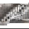 Mexen Lunar L cabină de duș semirotundă cu deschidere dreaptă 90 x 70 cm, transparent, nichel periat - 833L-090P-070L-97-00