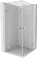 Mexen Lunar L Duo cabină de duș batantă 70 x 70 cm, transparent, crom - 834L-070L-070P-01-00