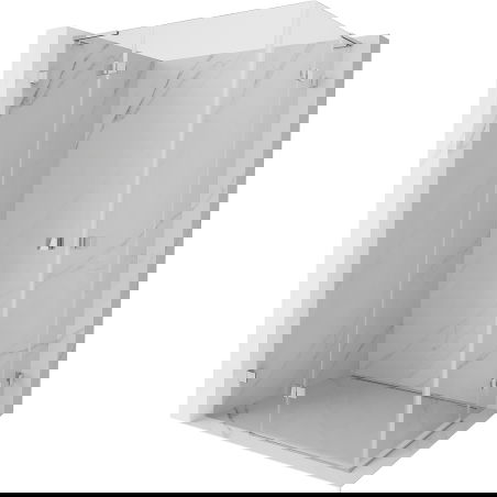 Mexen Lunar L Duo cabină de duș pivotantă stânga 75 x 70 cm, transparentă, crom - 834L-075L-070P-01-00