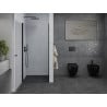 Mexen Pretoria ușă de duș cu deschidere pivotantă 80 cm, transparentă, neagră - 852-080-000-70-00