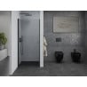 Mexen Pretoria ușă de duș cu deschidere pivotantă 80 cm, transparentă, neagră - 852-080-000-70-00