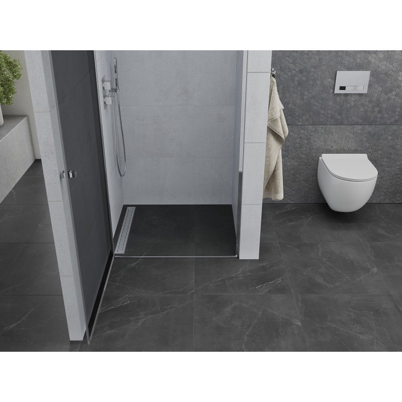 Mexen Pretoria zuhanyajtó nyíló 70 cm, grafit, króm - 852-070-000-01-40