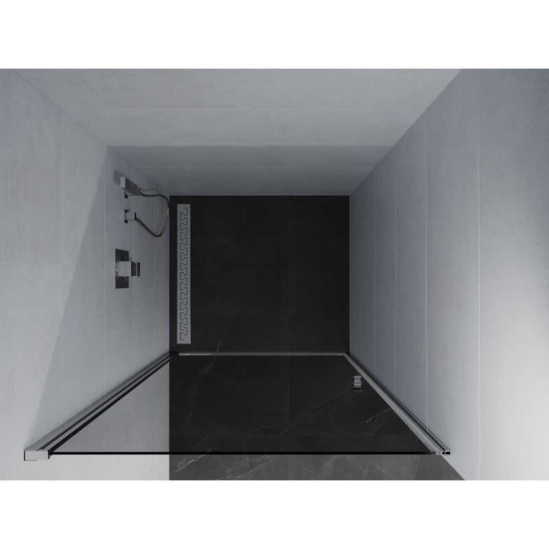 Mexen Pretoria ușă de duș batantă 70 cm, grafit, crom - 852-070-000-01-40