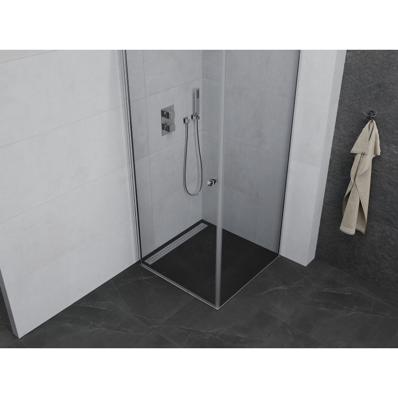 Mexen Pretoria 100 x 100 cm-es, átlátszó, krómozott zuhanykabin - 852-100-100-01-00
