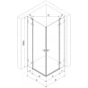 Mexen Lunar Duo cabină de duș cu uși batante 105 x 105 cm, transparentă, albă - 834-105L-105P-20-00
