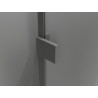 Mexen Lunar cabină de duș pentagonală cu deschidere pe stânga 80 x 90 cm, transparentă, metal armat - 831-080L-090P-95-00-L