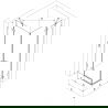 Mexen Lunar Duo cabină de duș cu deschidere de 85 x 85 cm, transparent, auriu - 834-085L-085P-50-00