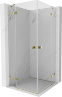 Mexen Lunar Duo cabină de duș cu deschidere de 85 x 85 cm, transparent, auriu - 834-085L-085P-50-00