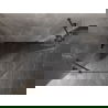Mexen Lunar cabină de duș pentagonală pivotantă stânga 90 x 80 cm, transparent, metal fumuriu - 831-090L-080P-95-00-L