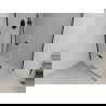 Mexen Roma cabină de duș cu balamale 100 x 70 cm, transparent, Neagră + cadă de duș Flat, Albă - 854-100-070-70-00-4010B
